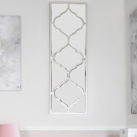 Product photograph of Marrakech Wall Mirror Vertical In Silver Wooden Frame from Furniture in Fashion