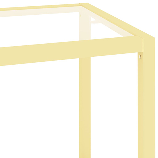 Marrim Clear Glass Console Table With Gold Metal Frame_4