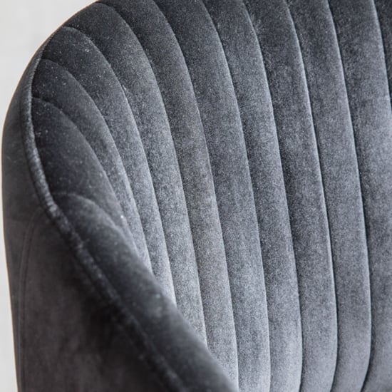 Marry Velvet Swivel Home And Office Chair In Black