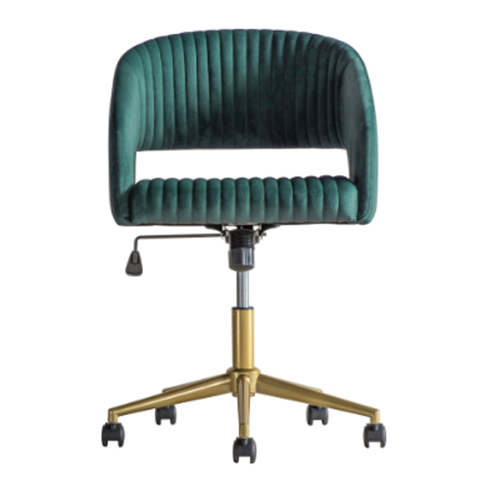 Marry Velvet Swivel Home And Office Chair In Green