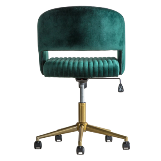 Marry Velvet Swivel Home And Office Chair In Green