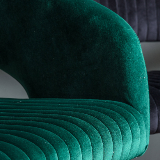 Marry Velvet Swivel Home And Office Chair In Green