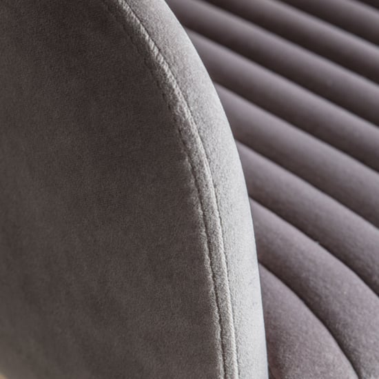 Marry Velvet Swivel Home And Office Chair In Grey