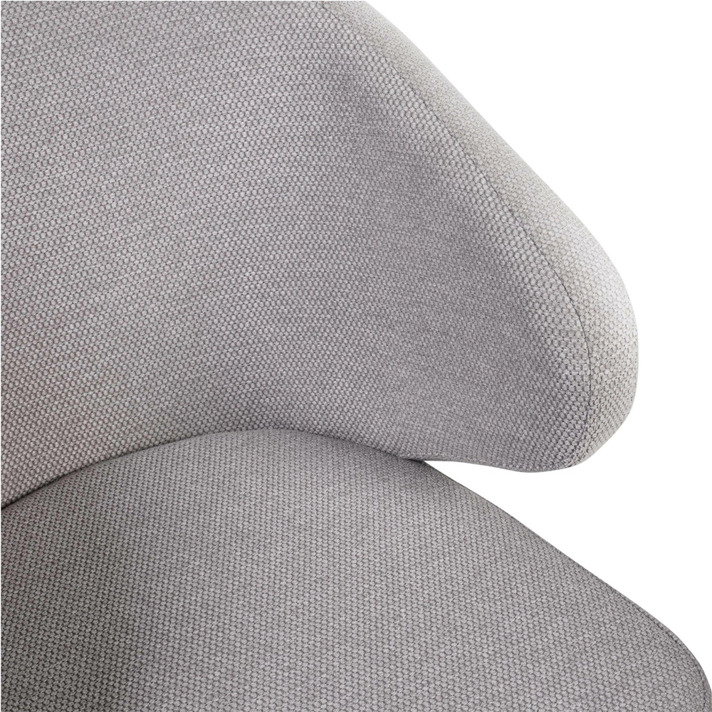 Mars Light Grey Fabric Dining Chairs With Black Legs - Pair