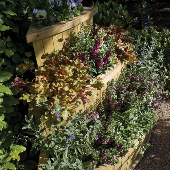 Marsden Corner Wooden Cascade Planter In Natural Timer_3