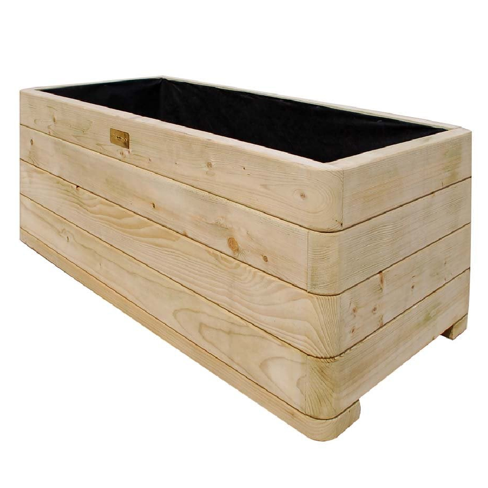 Marsden Wooden Garden Rectangular Planter In Natural