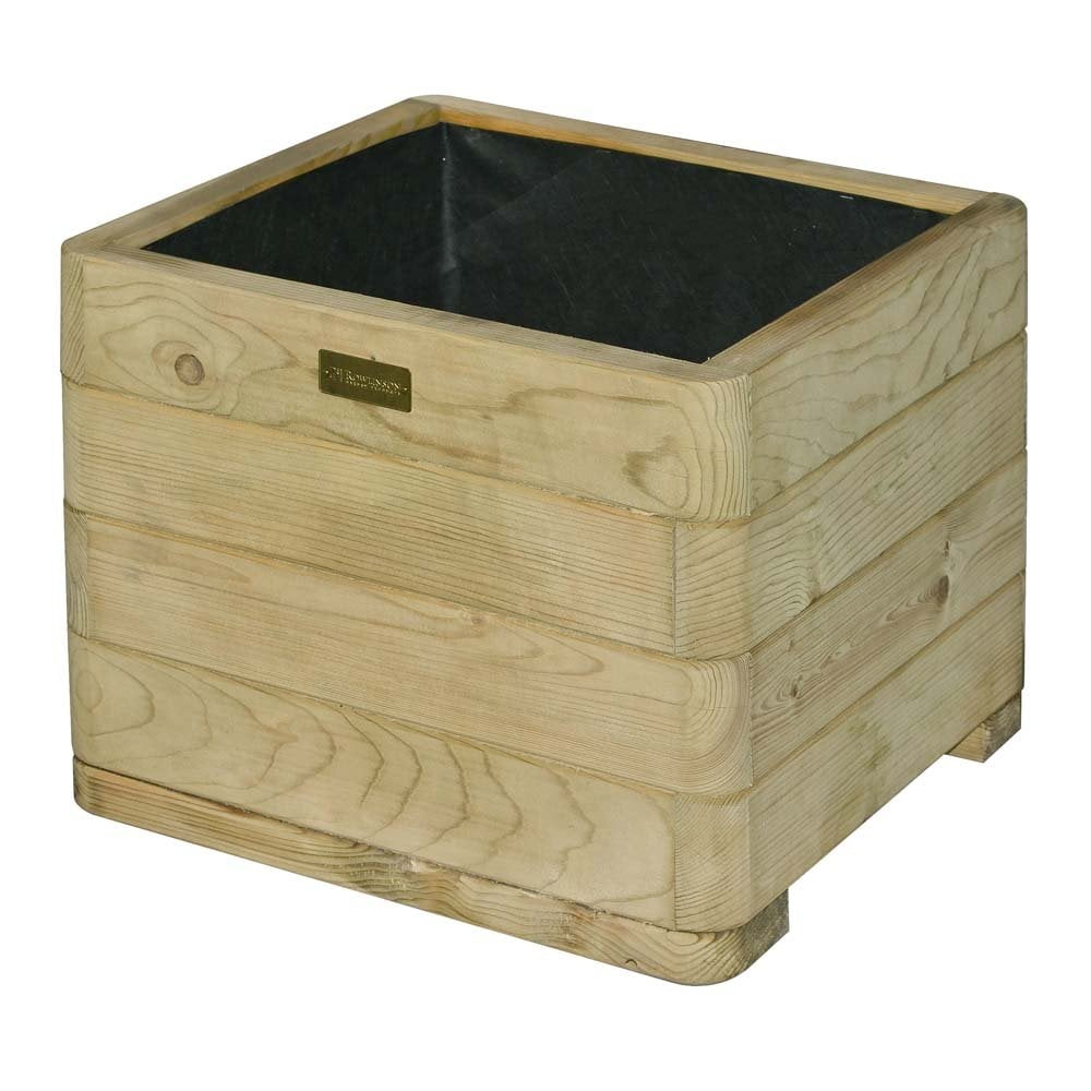 Marsden Wooden Garden Square Planter In Natural
