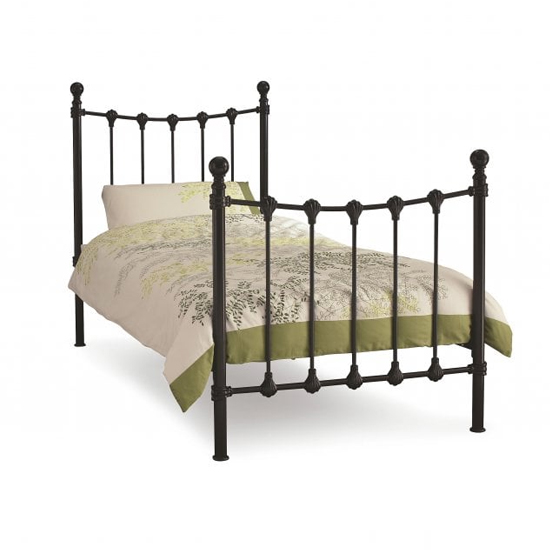 Photo of Marseille metal single bed in black