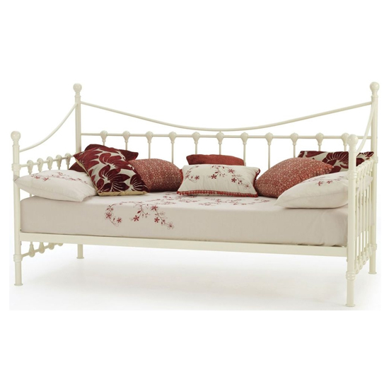 Marseille Metal Single Day Bed Ivory Gloss