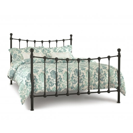 Read more about Marseille metal small double bed in black