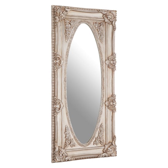 Product photograph of Marseilles Wall Bedroom Mirror In Champagne Oval Frame from Furniture in Fashion