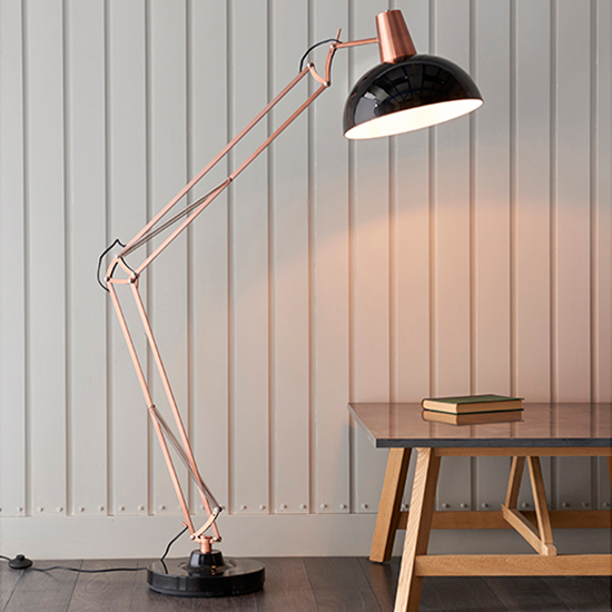 Read more about Marshall task floor lamp in bronze and gloss black