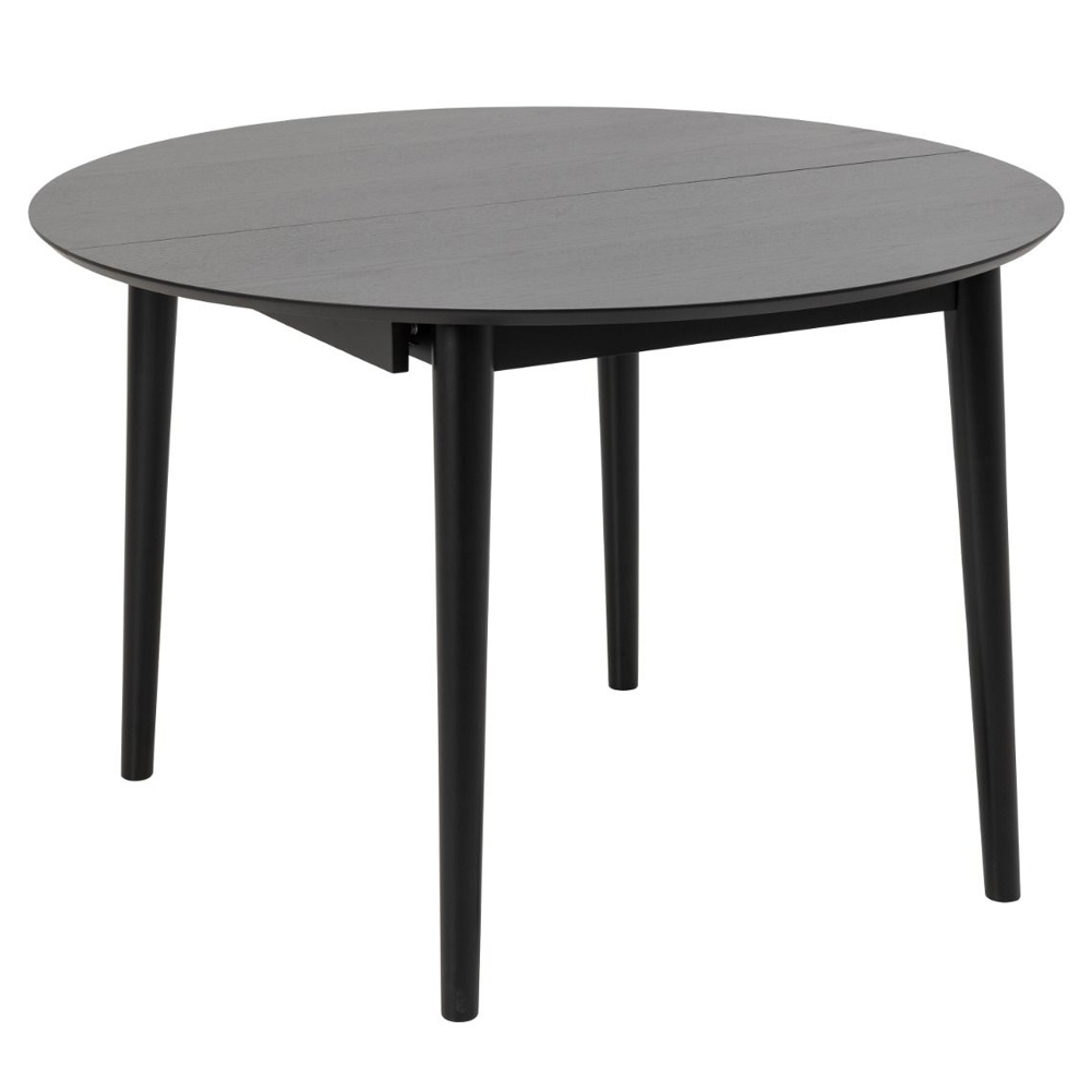 Marshfield Wooden Extending Dining Table 6 Canby Chairs In Black