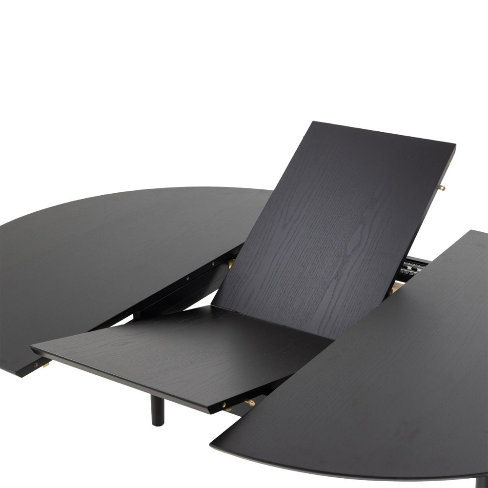 Marshfield Wooden Extending Dining Table 6 Canby Chairs In Black
