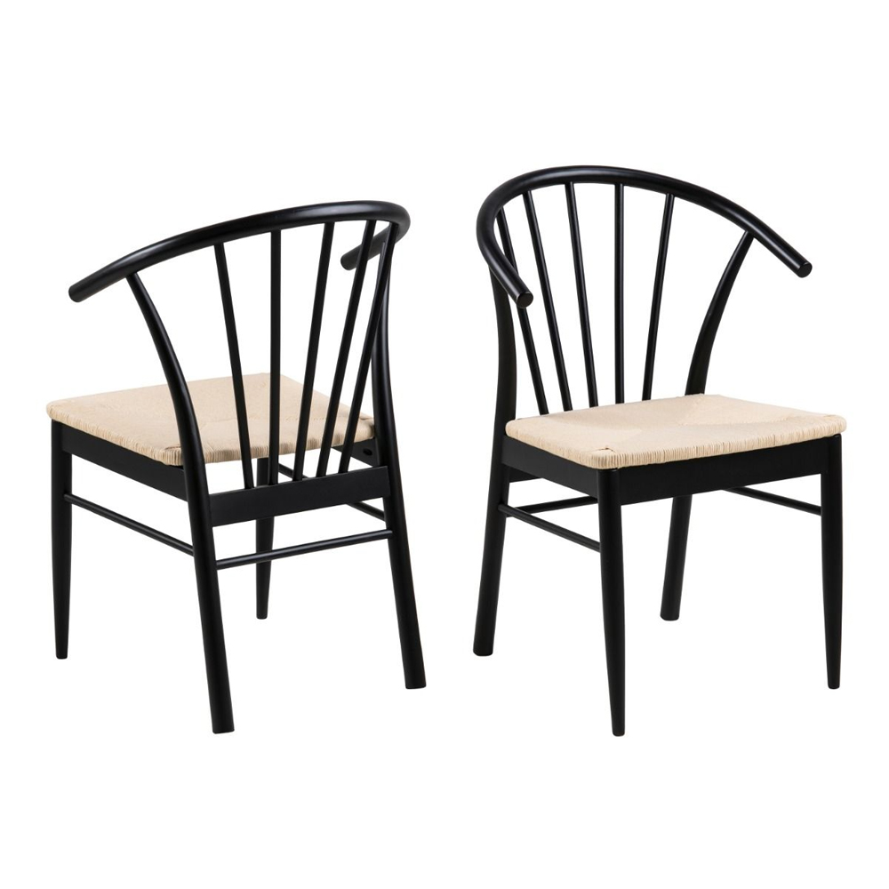 Marshfield Wooden Extending Dining Table 6 Canby Chairs In Black