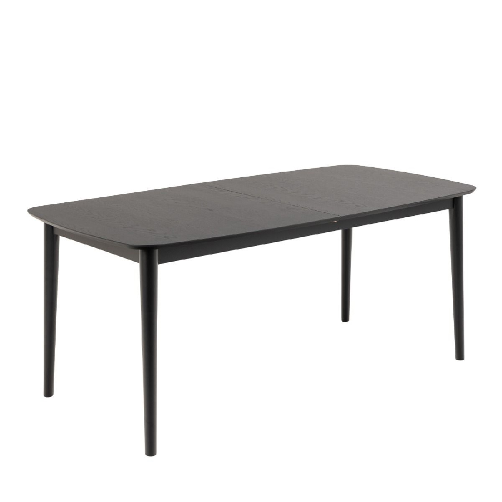 Marshfield Wooden Rectangular Extending Dining Table In Black
