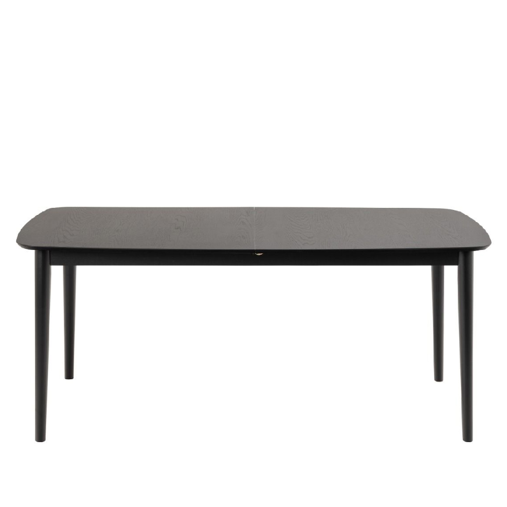 Marshfield Wooden Rectangular Extending Dining Table In Black