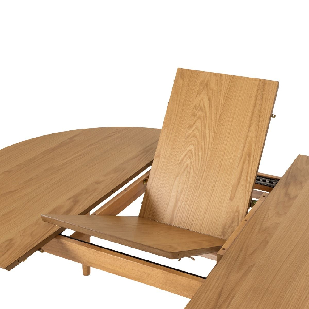 Marshfield Wooden Round Extending Dining Table In Oak