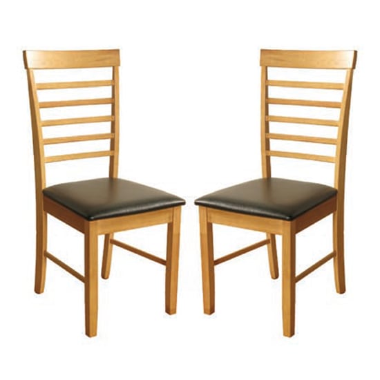 Marsic Light Oak Dining Chair In Pair