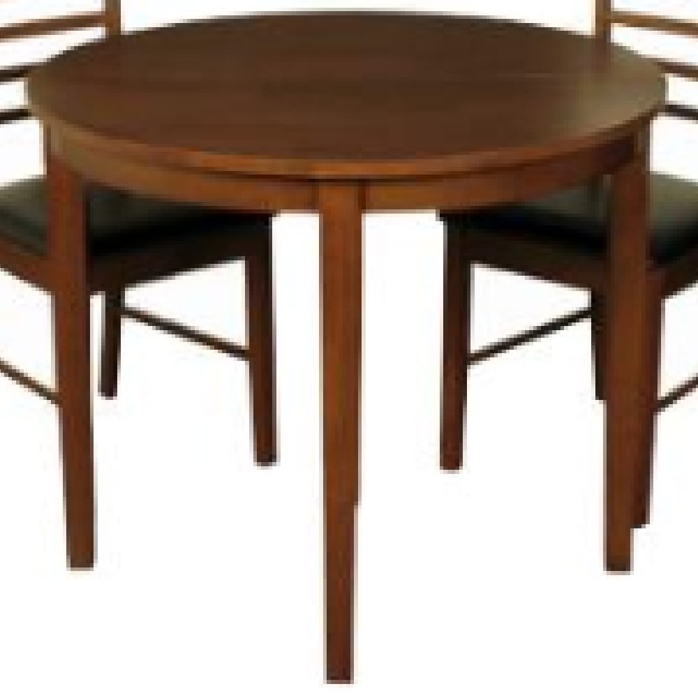 Marsic Wooden Half Moon Dining Table In Dark Brown