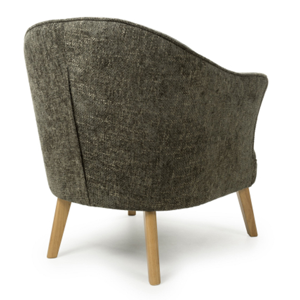 Marston Flax Effect Fabric Bedroom Chair in Green