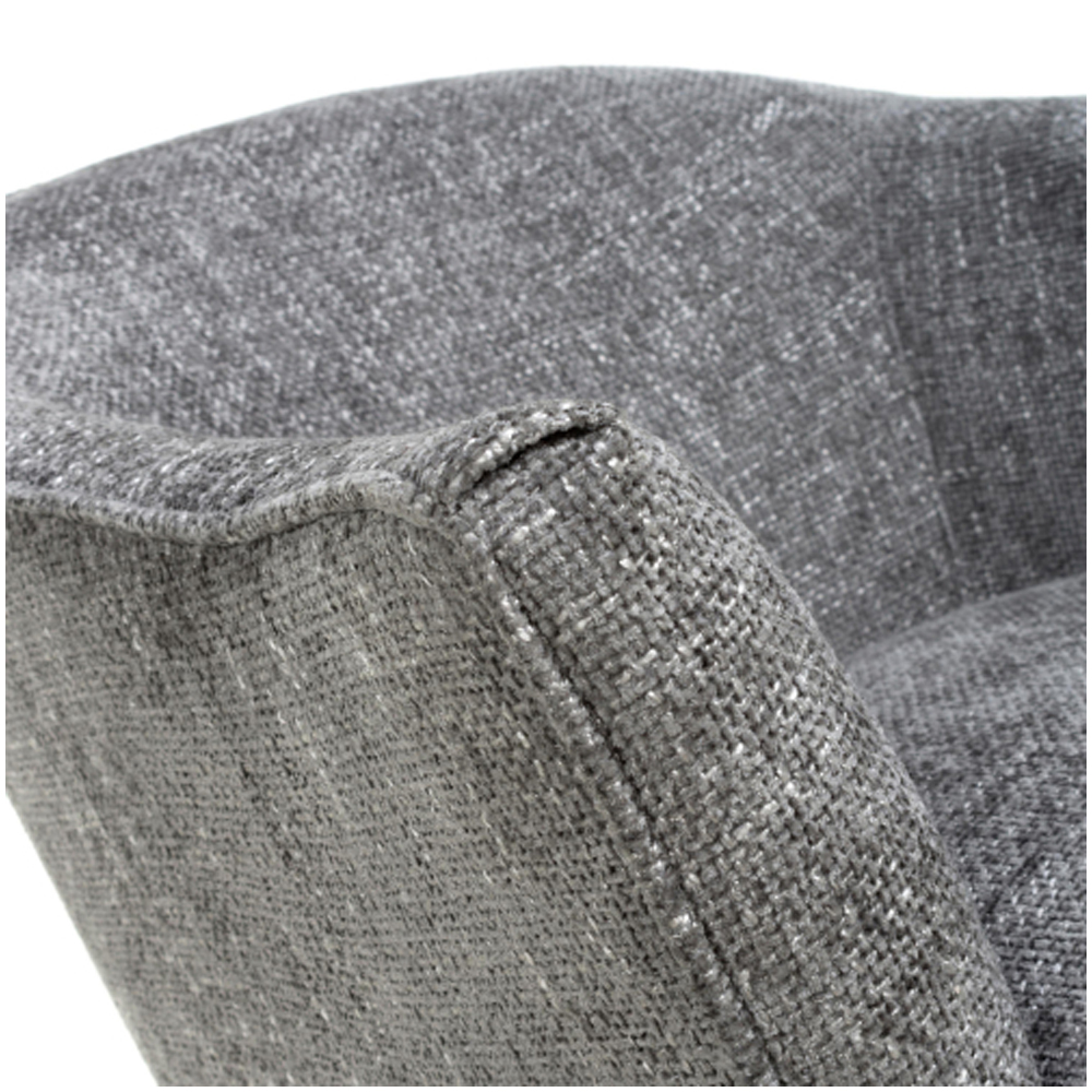 Marston Flax Effect Fabric Bedroom Chair in Grey