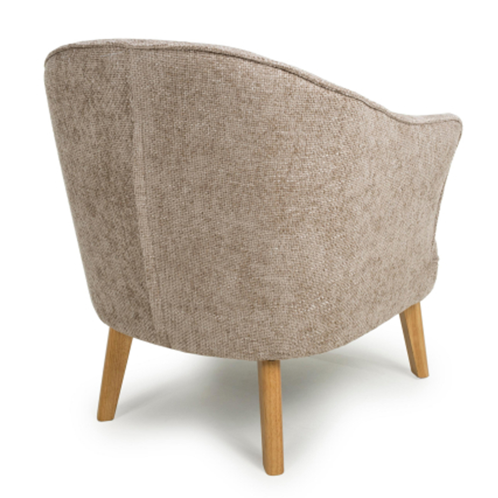 Marston Flax Effect Fabric Bedroom Chair in Natural