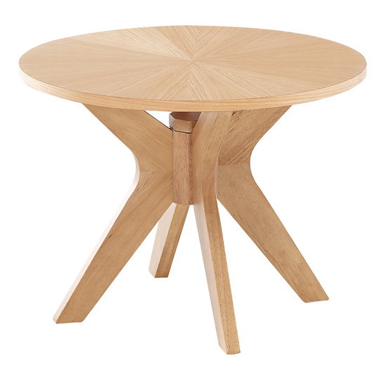 Marstow Round Wooden End Table In Oak
