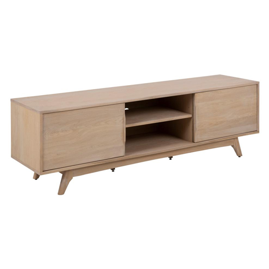 Read more about Marta wooden 2 sliding doors tv stand in oak white
