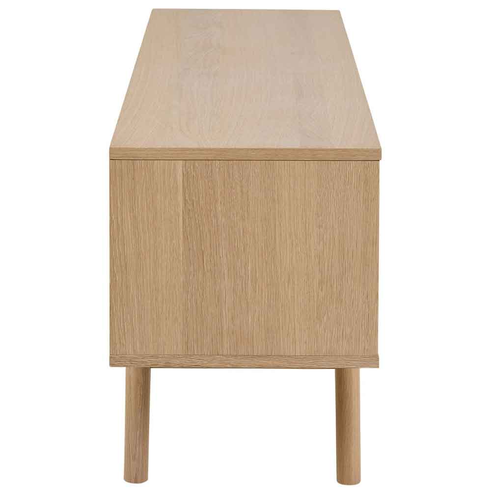 Marta Wooden TV Stand With 2 Doors - Oak