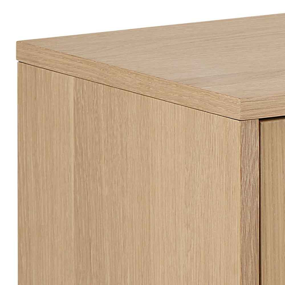 Marta Wooden TV Stand With 2 Doors - Oak