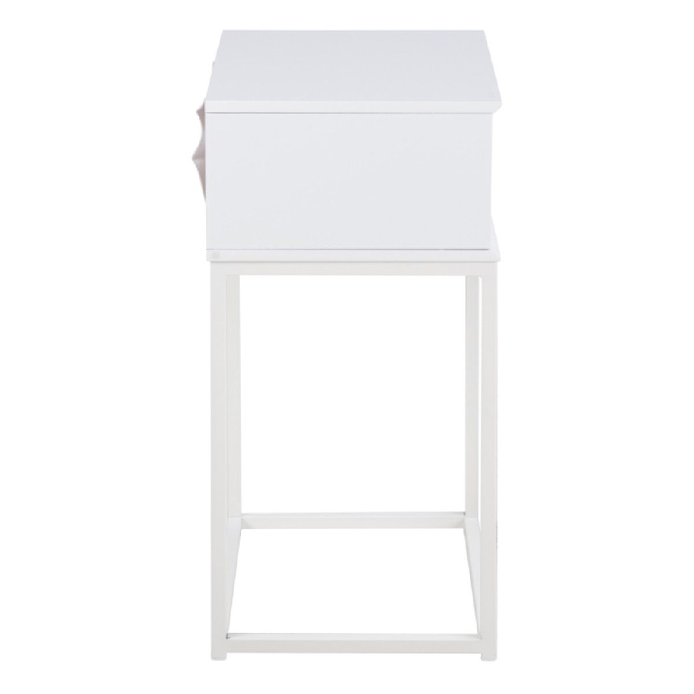 Martin Wooden Bedside Cabinet With 1 Drawer In White