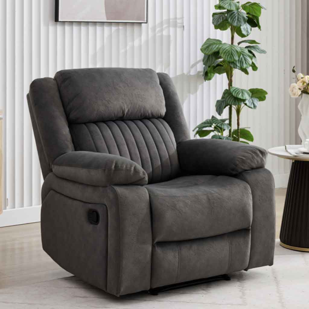 Martinez Fabric Recliner 3+1+1 Seater Sofa Set - Iron