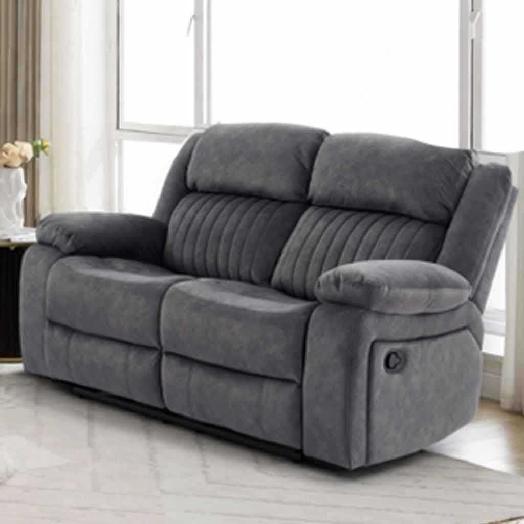 Martinez Fabric Recliner 3+2+1 Seater Sofa Set in Slate Grey