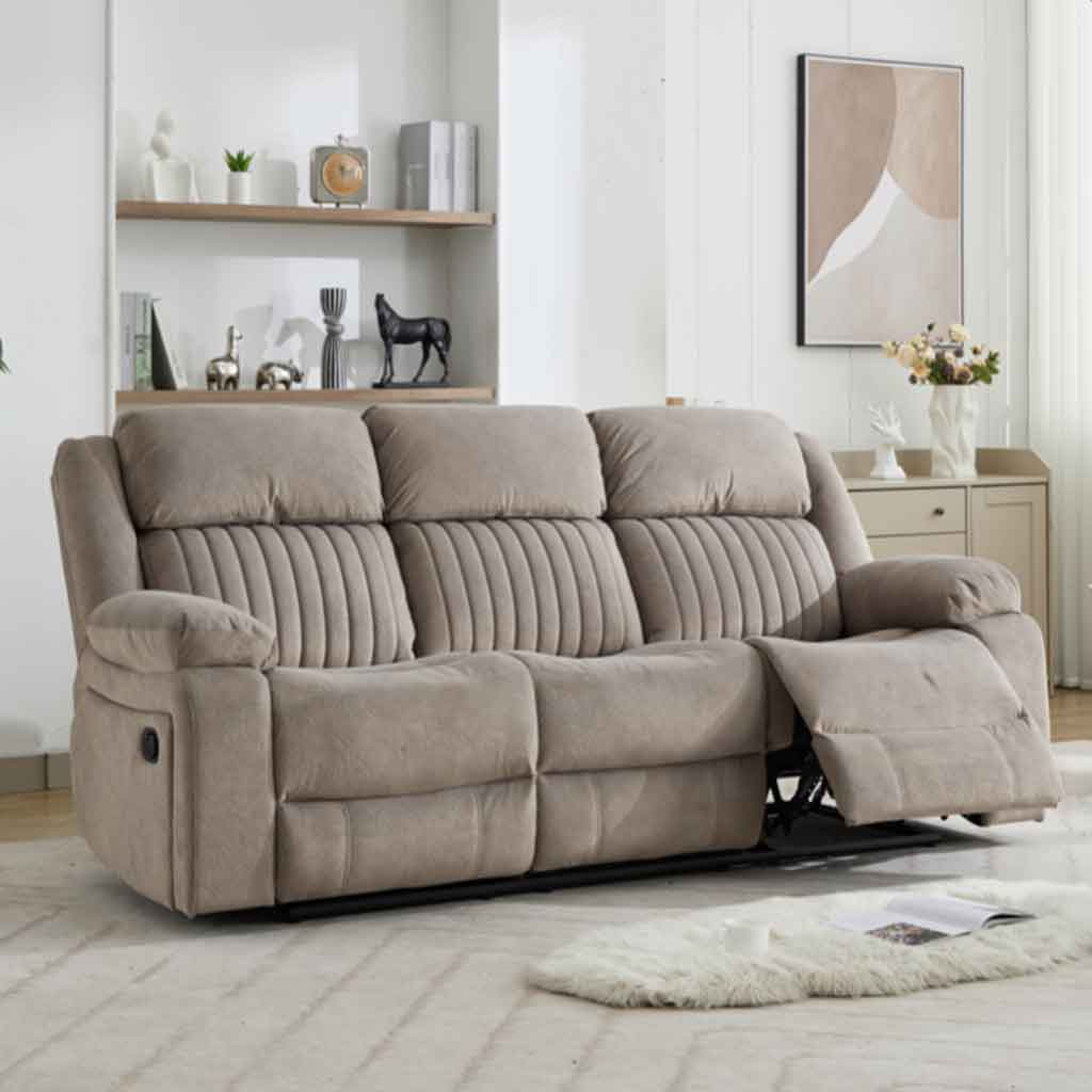 Martinez Fabric Recliner 3+2+1 Seater Sofa Set - Taupe