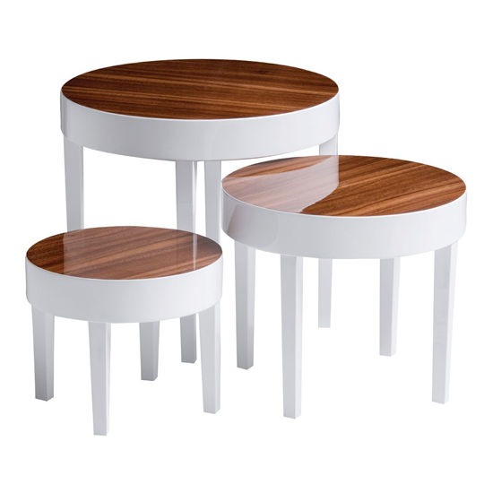 Martos High Gloss Nest of 3 Tables In Oak And White_3