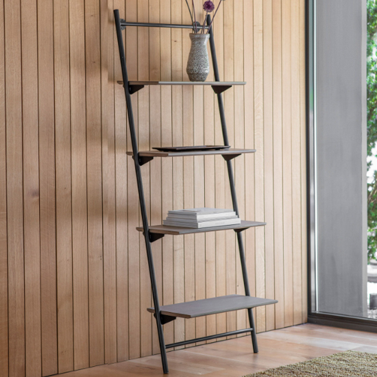 Read more about Marvale wooden open shelving unit with metal frame in natural