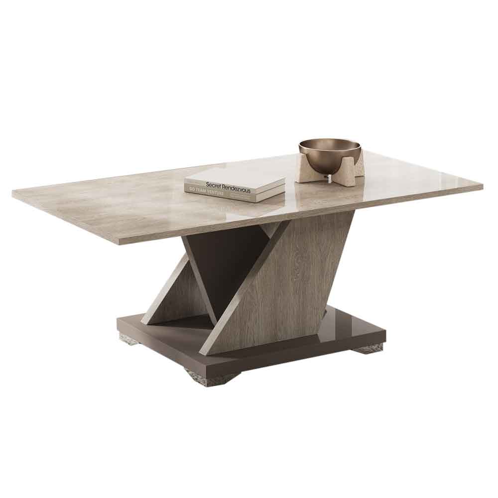 Marvix High Gloss Coffee Table in Grey