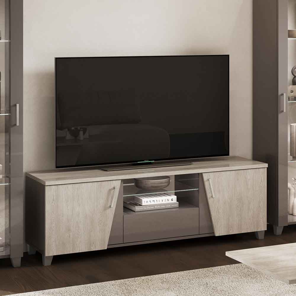 Marvix High Gloss TV Stand in Grey