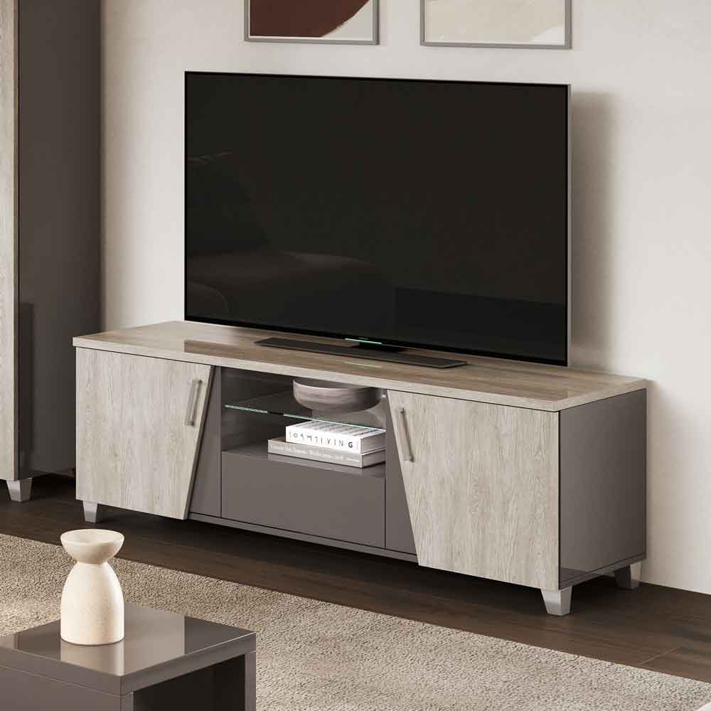 Marvix High Gloss TV Stand in Grey