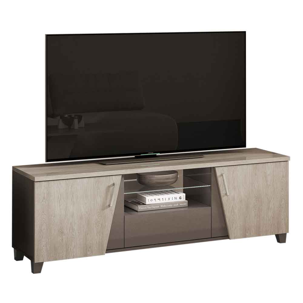 Marvix High Gloss TV Stand in Grey