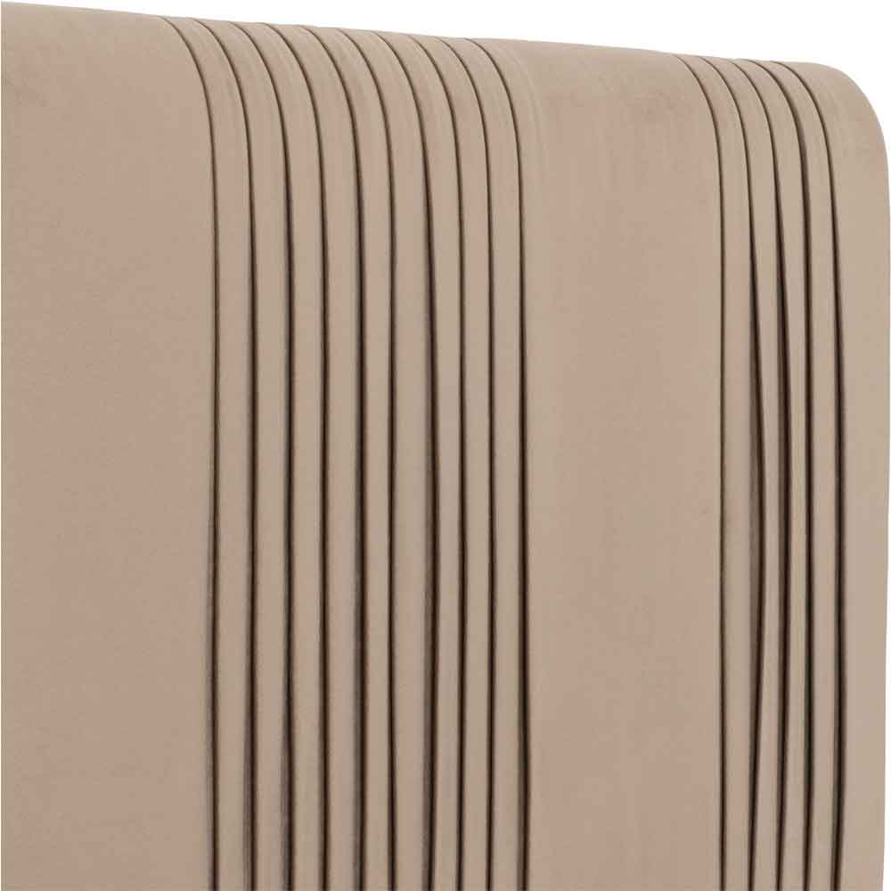 Marzello Velvet Double Bed in Taupe