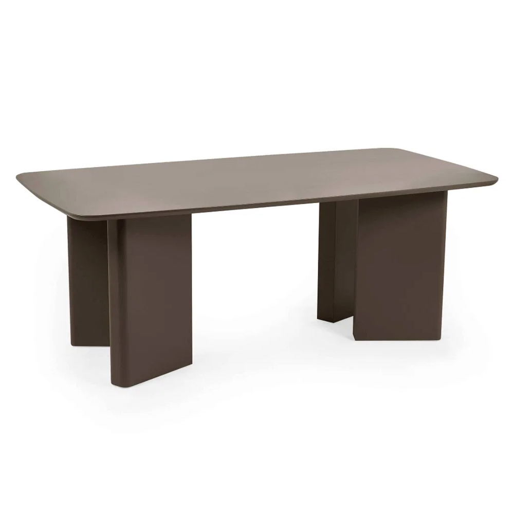 Marzio Rectangular Wooden Dining Table in Matt Chocolate