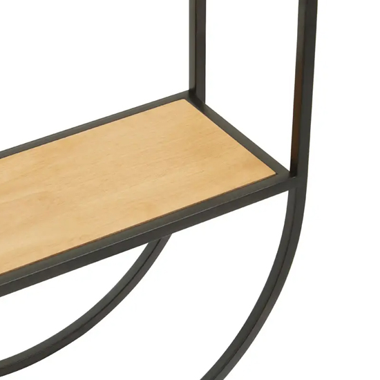 Masaya Wall Hung 2-Tier Shelving Unit With Black Metal Frame