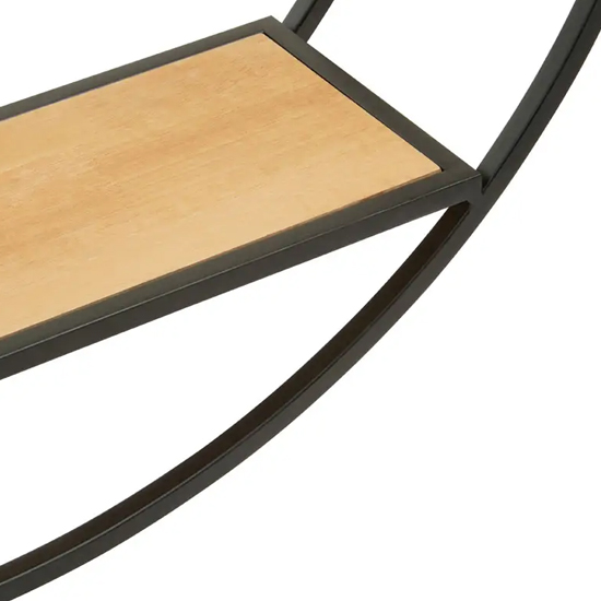 Masaya Wall Hung 3-Tier Shelving Unit With Black Metal Frame