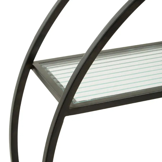Masaya Wall Hung 3-Tier Shelving Unit With Black Metal Frame