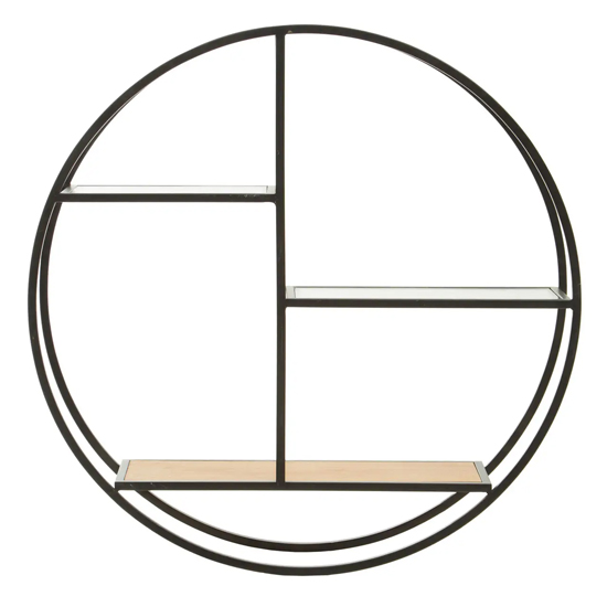 Read more about Masaya wall hung 3-tier shelving unit with black metal frame