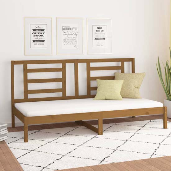 Maseru Solid Pine Wood Day Bed In Honey Brown