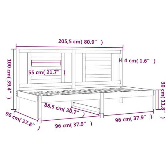 Maseru Solid Pine Wood Day Bed In White