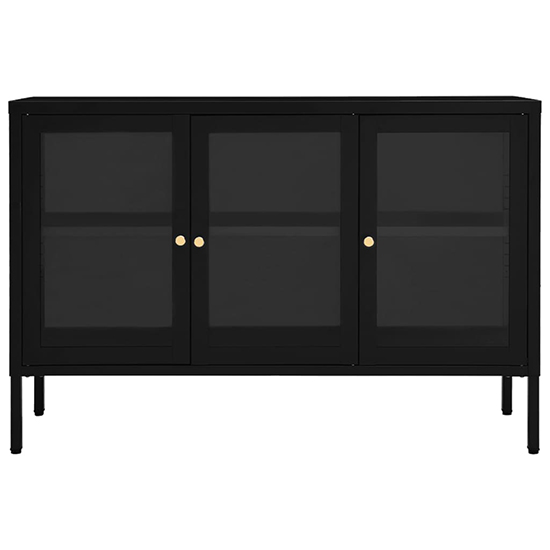 Masika Steel Display Cabinet With 3 Doors In Black